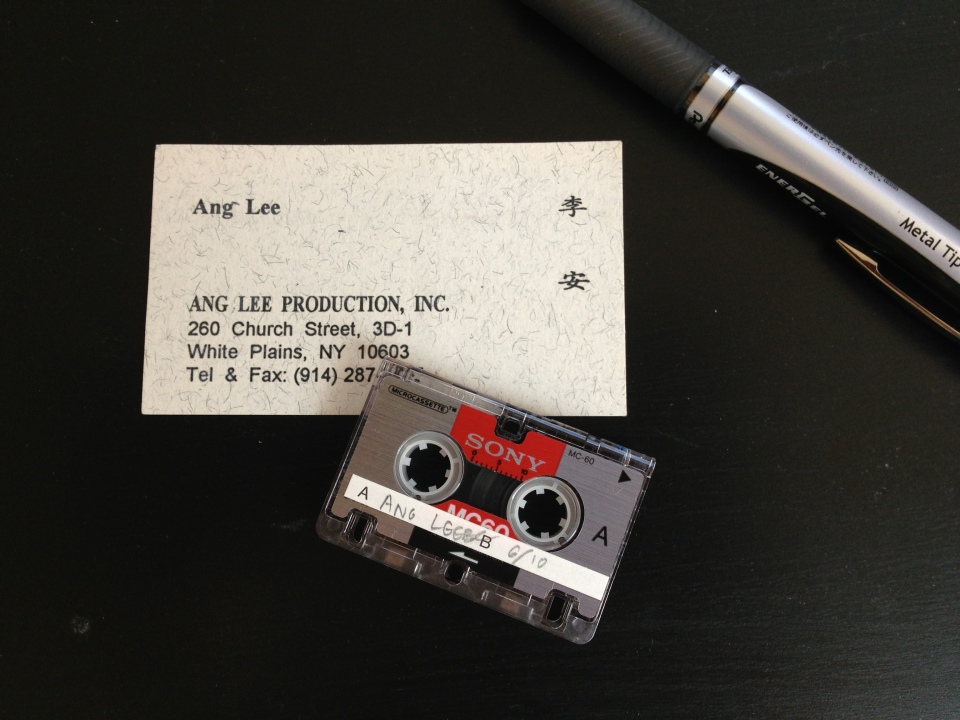 Business card and interview tape, circa 1993.